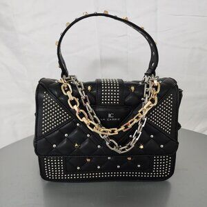 La Carrie Women's Thunder Clutch Double Chain - Black  Bags - (BRAND NEW- NEVER